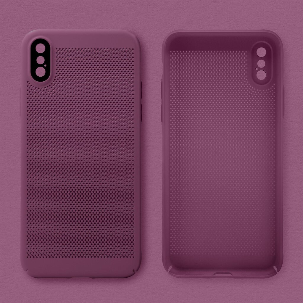 Moozy suojakuori iPhone X, iPhone XS kotelo tuuletuskuviolla VentiGuard Case, violetti hinta ja tiedot | Puhelimen kuoret ja kotelot | hobbyhall.fi