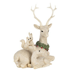 Koristehahmo "Deer", valkoinen, 16x9x18 cm hinta ja tiedot | Joulukoristeet | hobbyhall.fi