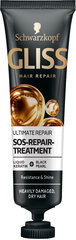 Hiusnaamio Sos Therapy Gliss Kur Ultimate Repair, 10 x 20 ml hinta ja tiedot | Naamiot, öljyt ja seerumit | hobbyhall.fi