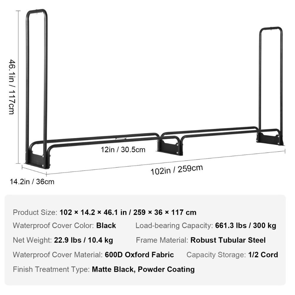 Metallinen malkoteline teltalla Vevor, 259x36x117 cm hinta ja tiedot | Piharakennukset | hobbyhall.fi