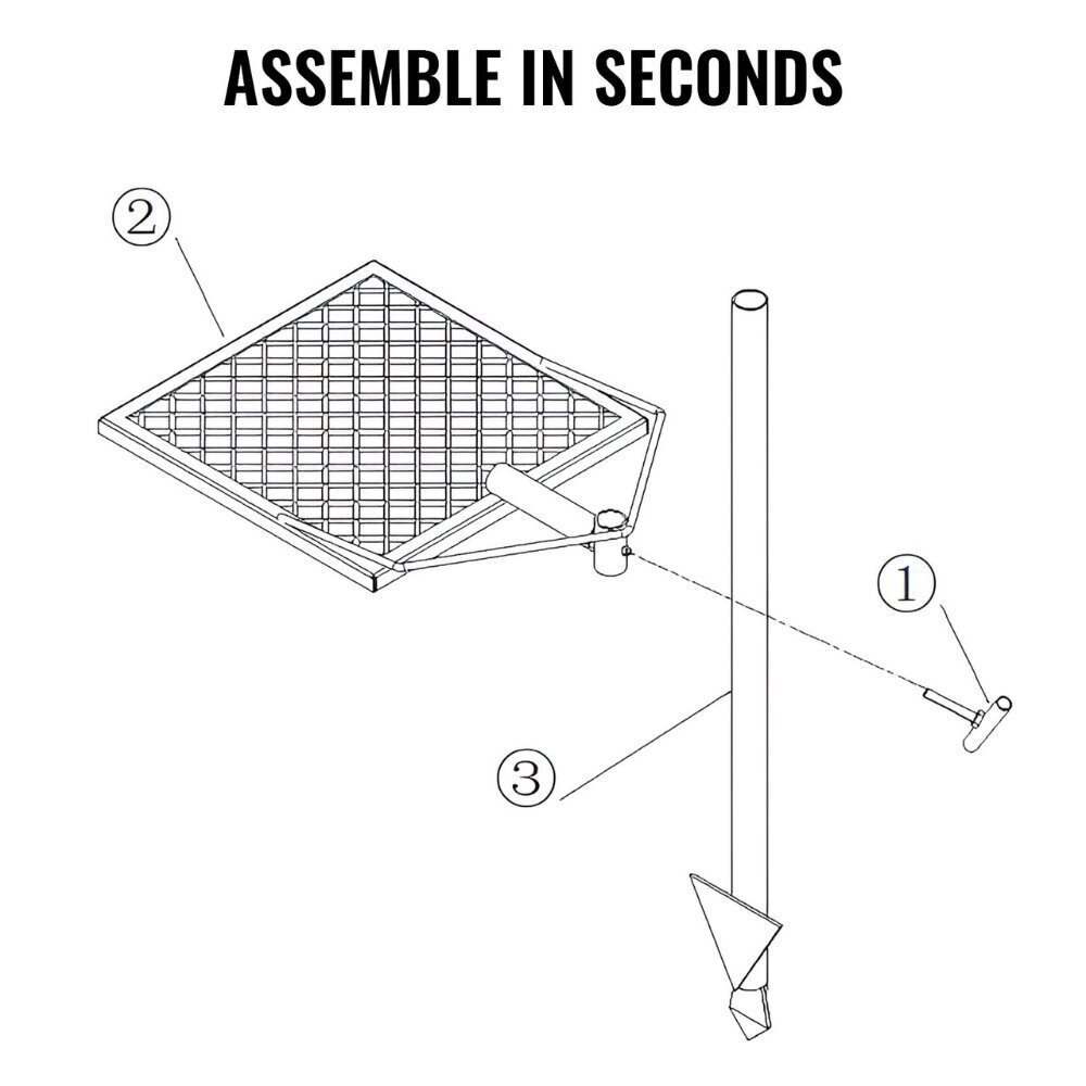 Vevorin grillausritilät jalustalla, 405x405 hinta ja tiedot | Grillit | hobbyhall.fi