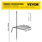 Vevor leirituligrilli jalustalla, 610x610mm, 153cm hinta ja tiedot | Grillit | hobbyhall.fi