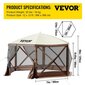 Pop-up-teltta Vevor, 3,66x3,66m, ruskea hinta ja tiedot | Puutarhapaviljongit | hobbyhall.fi