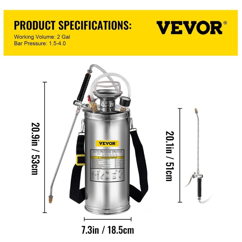 Vevor Kasvinsuojaselain, 8L hinta ja tiedot | Puutarhatyökalut | hobbyhall.fi