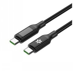 CELLY USBCUSBC100WLED - USB-C TO USB-C CABLE 100W PD WITH LED DISPLAY hinta ja tiedot | Puhelinkaapelit | hobbyhall.fi