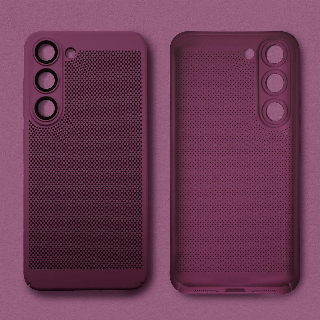 Moozy suojakuori Samsung Galaxy S23 kotelo tuuletuskuviolla VentiGuard Case, violetti hinta ja tiedot | Puhelimen kuoret ja kotelot | hobbyhall.fi