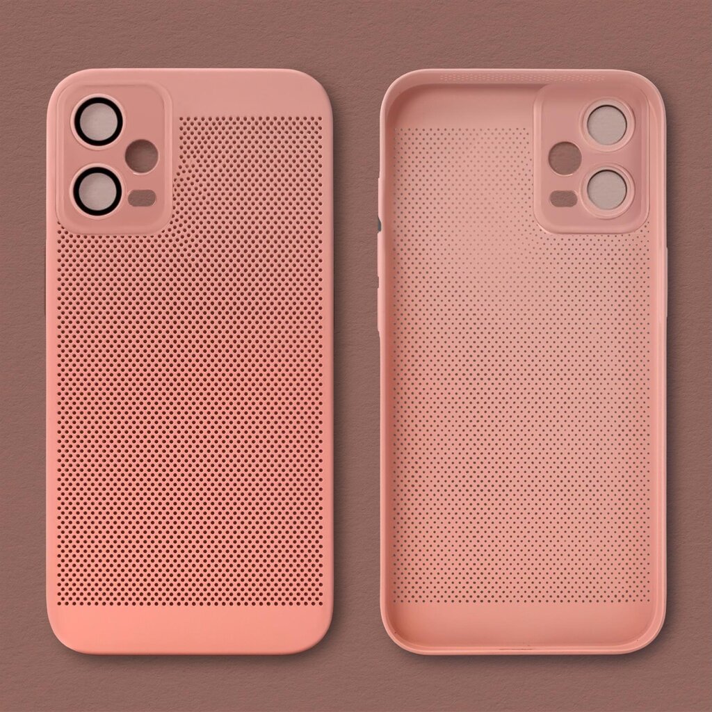 Moozy suojakuori Xiaomi Redmi Note 12 Pro 5G kotelo tuuletuskuviolla VentiGuard Case, vaaleanpunainen hinta ja tiedot | Puhelimen kuoret ja kotelot | hobbyhall.fi