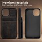 Moozy ElitePocket korttikotelon kuori iPhone 12, iPhone 12 Pro kotelo korttitelineellä, Tummanharmaa hinta ja tiedot | Puhelimen kuoret ja kotelot | hobbyhall.fi