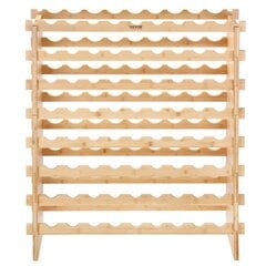 Viinipulloteline Vevor, 102,5x25x85 cm, ruskea, 72 pulloa hinta ja tiedot | Keittiön kaapit | hobbyhall.fi