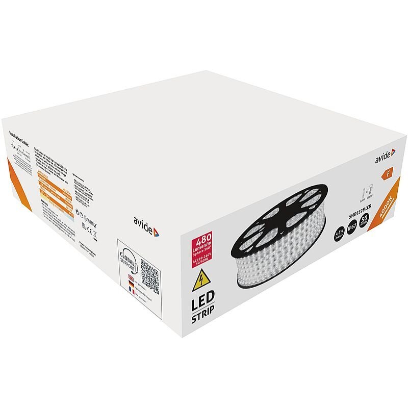 Avide LED ulkona nauha 220V 4000K IP67, 50m hinta ja tiedot | LED-valonauhat | hobbyhall.fi