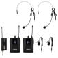 WM552B Dual Wireless Bodypack mikrofoni Plug-and-Play UHF-setti hinta ja tiedot | Mikrofonit | hobbyhall.fi