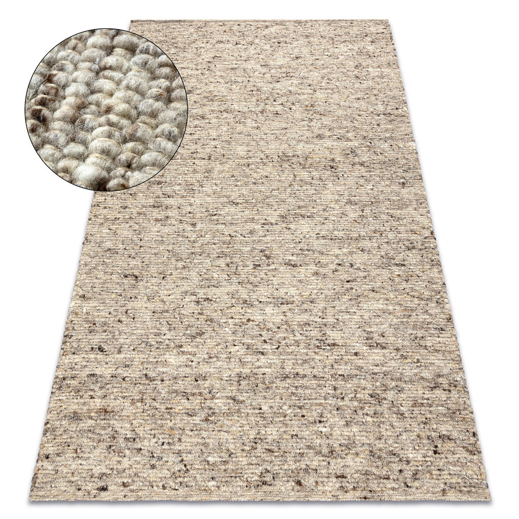 NEPAL 2100 sand, beige matto - villainen, kaksipuolinen, luonnollinen hinta ja tiedot | Isot matot | hobbyhall.fi