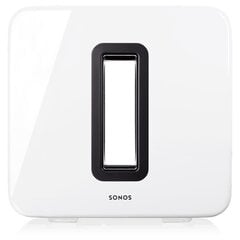 Sonos Sub Gen 3 SUBG3EU1, Valkoinen hinta ja tiedot | Kaiuttimet ja soundbarit | hobbyhall.fi