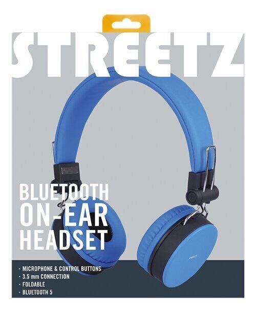 Streetz Foldable BT Blue hinta ja tiedot | Kuulokkeet | hobbyhall.fi