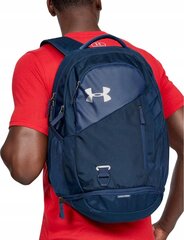 Reppu Under Armour Hustle 4.0 1342651-408, 26 l, sininen hinta ja tiedot | Urheilukassit ja reput | hobbyhall.fi