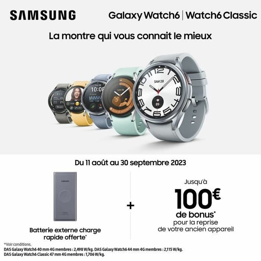 Galaxy Watch6 Classic Silver hinta ja tiedot | Älykellot | hobbyhall.fi