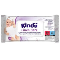 KINDII LINEN CARE Kosteuspyyhkeet pellavaöljyllä 50 kpl hinta ja tiedot | Vauvojen kosteuspyyhkeet | hobbyhall.fi