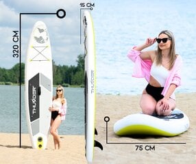 Puhallettava lauta Sup Thunder Planet Lime 320 hinta ja tiedot | Thunder Urheilu ja vapaa-aika | hobbyhall.fi