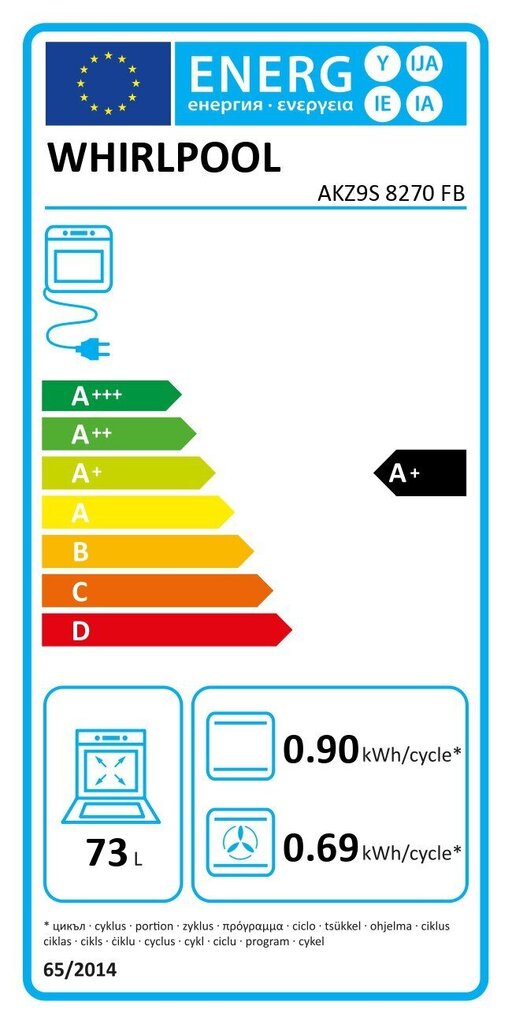 Whirlpool AKZ9S 8270 FB hinta ja tiedot | Erillisuunit | hobbyhall.fi