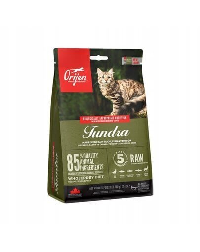 Orijen Tundra Cat suaugusioms katėms, 340 g hinta ja tiedot | Kissan kuivaruoka | hobbyhall.fi