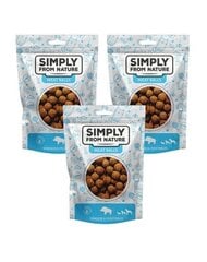 Simply From Nature Meat Balls su žvėriena ir daržovėmis, 3x80 g hinta ja tiedot | Koiran herkut | hobbyhall.fi