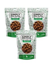 Simply From Nature Meat Balls su antiena ir daržovėmis, 3x80 g hinta ja tiedot | Koiran herkut | hobbyhall.fi