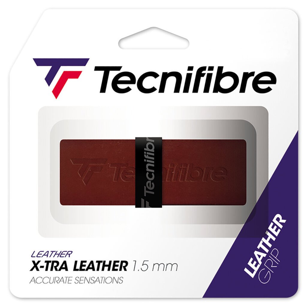 Tennismailakääre Tecnifibre X-TRA LEATHER, 1,5mm, ruskea hinta ja tiedot | Tennisvälineet | hobbyhall.fi