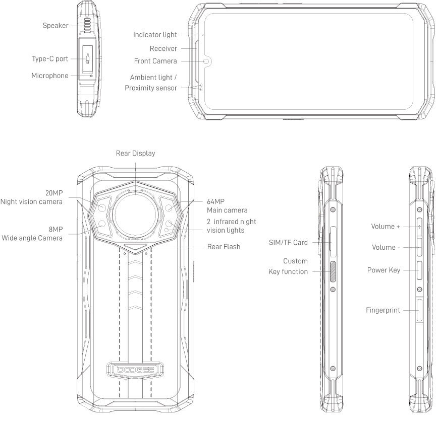 Doogee S98 Dual SIM 8/256GB oranssi hinta ja tiedot | Matkapuhelimet | hobbyhall.fi