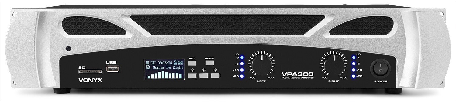 Vonyx VPA300 PA-vahvistin 2x 150W mediasoitin BT:llä hinta ja tiedot | Kaiuttimet ja soundbarit | hobbyhall.fi