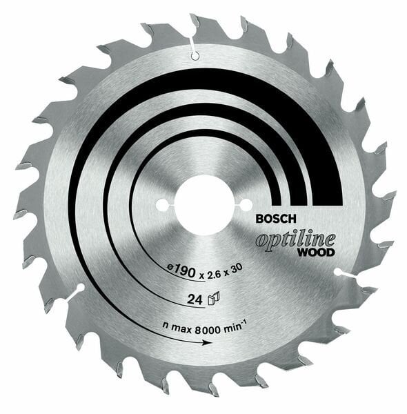 Leikkuulevy Bosch Optiline Wood, 190 mm hinta ja tiedot | Sahat ja sirkkelit | hobbyhall.fi