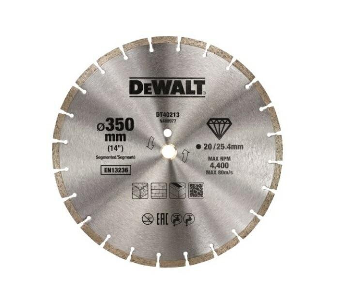 Timanttilaikka Dewalt, 350x25,4mm hinta ja tiedot | Sahat ja sirkkelit | hobbyhall.fi