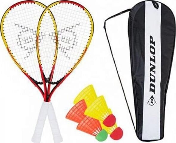 Dunlop Speedminton sulkapallosetti 762091, keltainen/punainen hinta ja tiedot | Sulkapallo | hobbyhall.fi