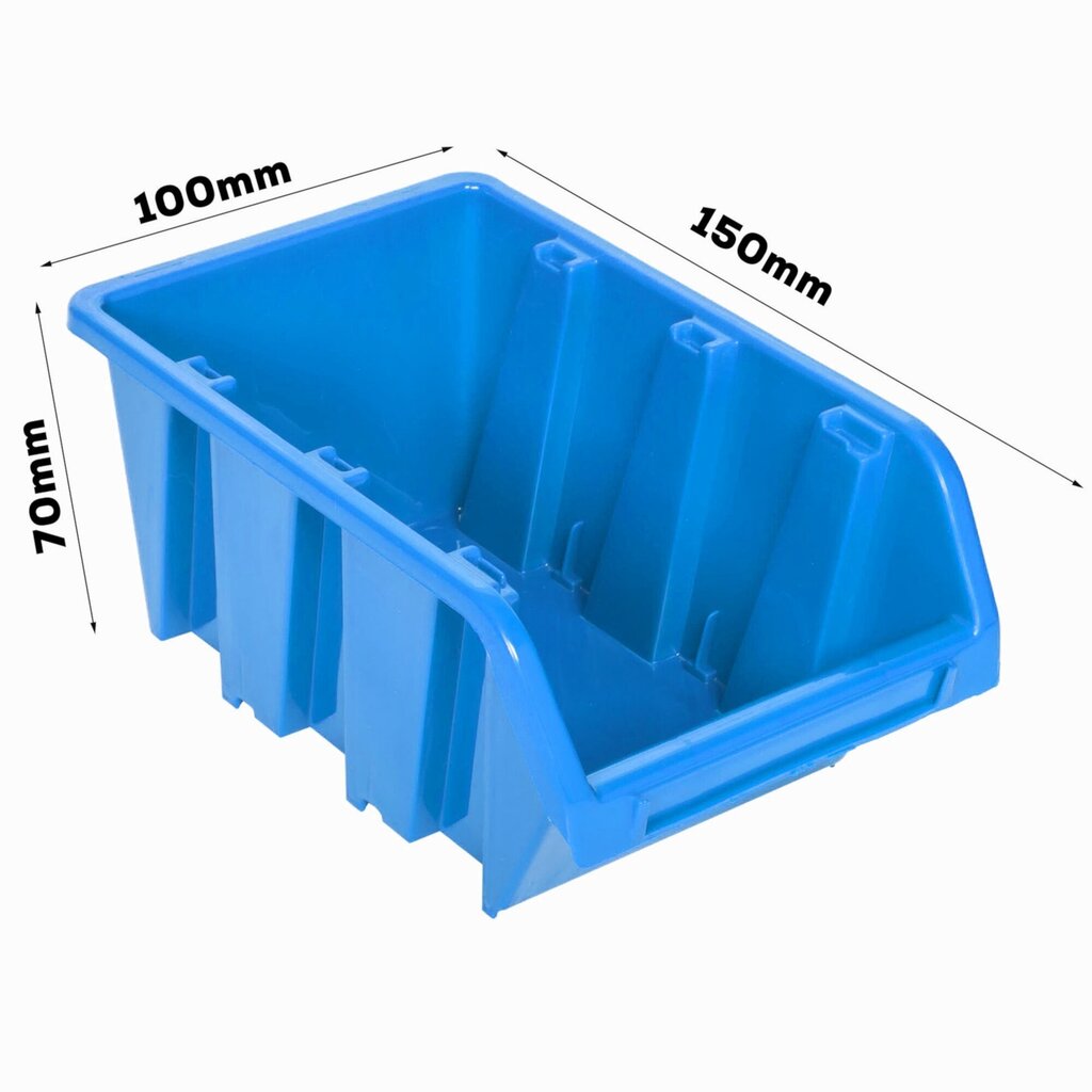 botle 5x Pinottava muovinen säilytyslaatikko 100x150x70 mm sininen hinta ja tiedot | Työkalupakit ja muu työkalujen säilytys | hobbyhall.fi