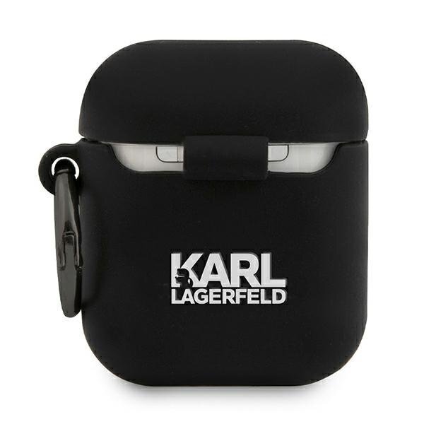 Karl Lagerfeld Rue St Guillaume silikonikotelo Airpodsille 1/2 musta hinta ja tiedot | Kuulokkeiden tarvikkeet | hobbyhall.fi