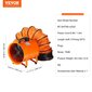 Rakennusventtiili letkulla Vevor, 195W, 2900 rpm, 504 l/s hinta ja tiedot | Tuulettimet | hobbyhall.fi