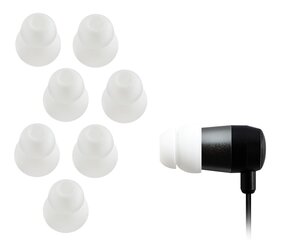 Xcessor EARBUD-DUAL-8-MEDIUM, valkoinen hinta ja tiedot | Kuulokkeiden tarvikkeet | hobbyhall.fi