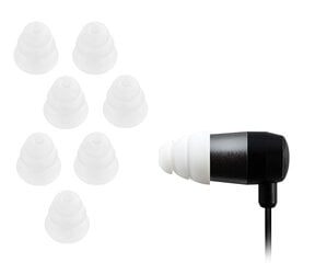 Xcessor EARBUD-TRIPLE-8-LARGE, valkoinen hinta ja tiedot | Kuulokkeiden tarvikkeet | hobbyhall.fi