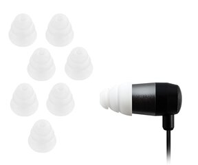 Xcessor EARBUD-TRIPLE-8-SMALL, valkoinen hinta ja tiedot | Kuulokkeiden tarvikkeet | hobbyhall.fi