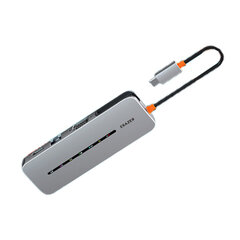 Sovitin ERAZER DC10 10in1 Type-C Sisään 3USB3.0 RJ45 1000mbps HDMI VGA PD AUX 3.5mm SD/TF för HUAWEI Mate40/P50 Samsung S20 hinta ja tiedot | Adapterit | hobbyhall.fi