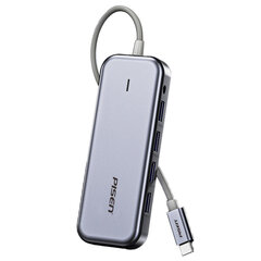 Sovitin PISEN NJ-TC12 6in1 Type-C Sisään HDMI 3USB3.0 PD 1000mbps för HUAWEI Mate40/P50 Samsung S20 hinta ja tiedot | Adapterit | hobbyhall.fi