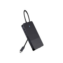 Sovitin PISEN NJ-TC06 10in1 Type-C Sisään HDMI 3USB3.0 PD100W SD/TF 1000mbps VGA AUX 3.5mm för HUAWEI Mate40/P50 Samsung S20 hinta ja tiedot | Adapterit | hobbyhall.fi