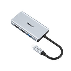 Sovitin PISEN NJ-TC26 5in1 Type-C Sisään USB3.0 2USB2.0 HDMI PD100W för HUAWEI Mate40/P50 Samsung S20 hinta ja tiedot | Adapterit | hobbyhall.fi