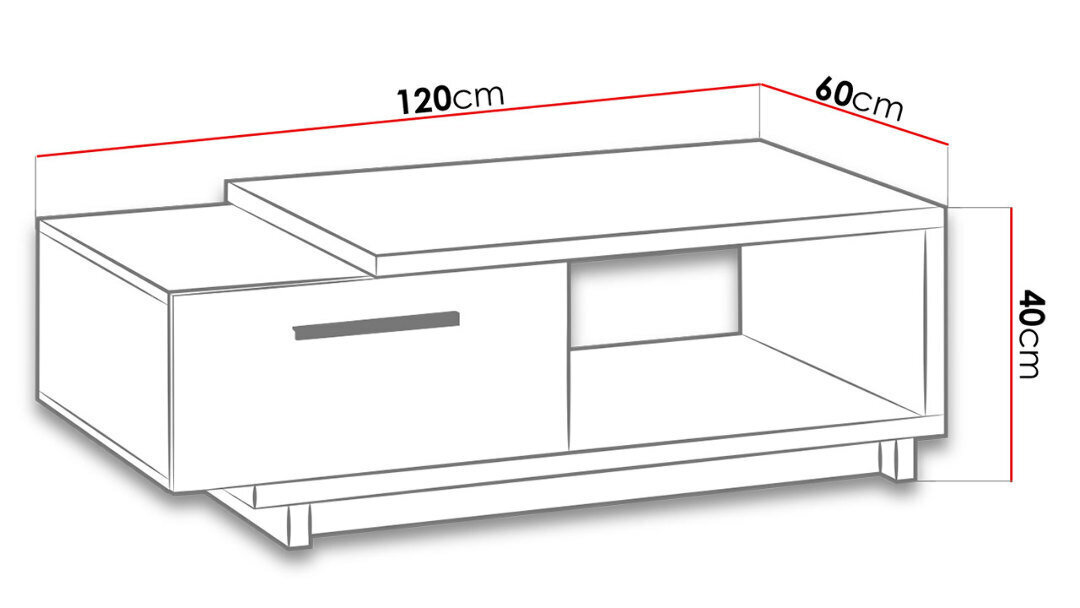 Sohvapöytä Ines hinta ja tiedot | Sohvapöydät | hobbyhall.fi