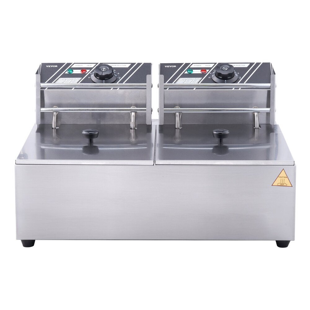 Vevor Ammattikäyttöinen Friteerauslaite, 2500+2500W, 12L hinta ja tiedot | Airfryerit ja friteerauskeittimet | hobbyhall.fi