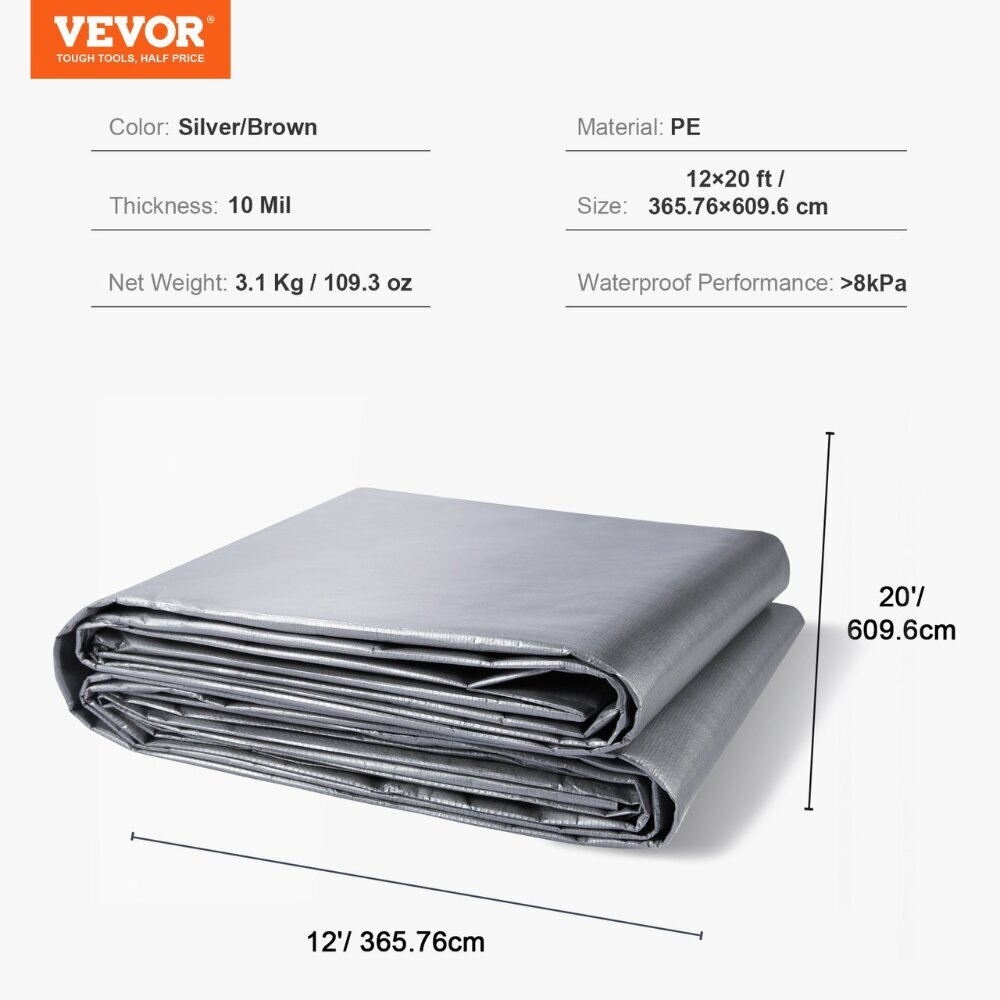 Canvas/tent Vevor, 365.76x609.6cm hinta ja tiedot | Puutarhatyökalut | hobbyhall.fi