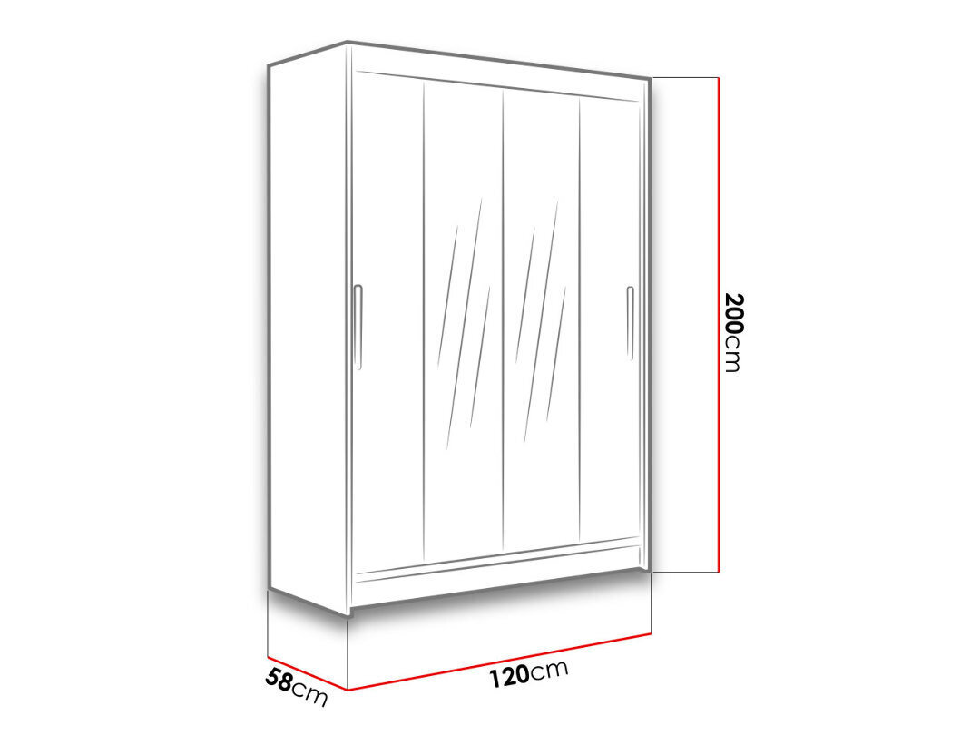 Vaatekaappi Miami II + LED hinta ja tiedot | Kaapit | hobbyhall.fi