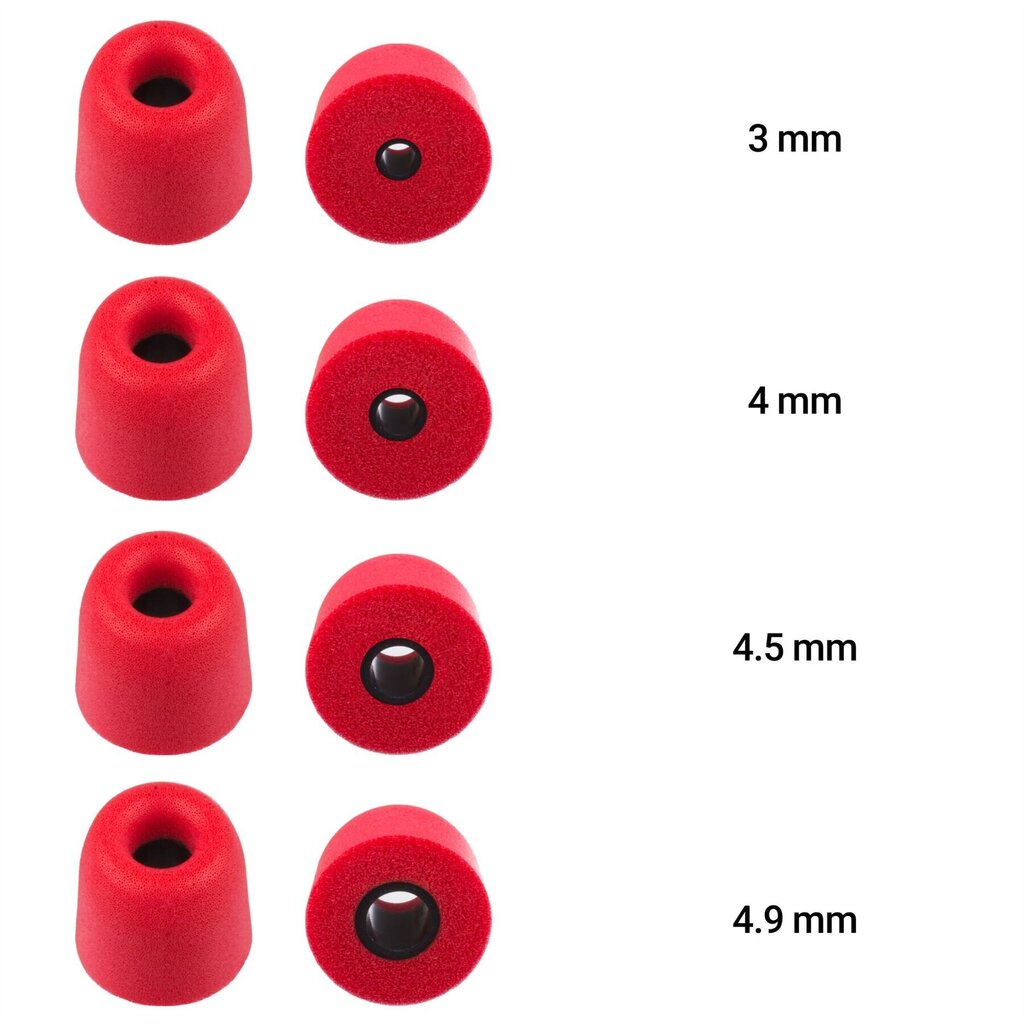 Xcessor FX3.0 EARBUD-8-MEDIUM, punainen hinta ja tiedot | Kuulokkeiden tarvikkeet | hobbyhall.fi