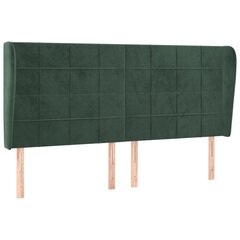 Pääty korvilla, vihreä, 163x23x118/128cm, sametti hinta ja tiedot | Sängyt | hobbyhall.fi