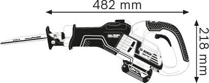 Langaton mäntäsaha Bosch GSA 18V-32 2X5.0AH 1880CV, akulla ja laturilla hinta ja tiedot | Sahat ja sirkkelit | hobbyhall.fi