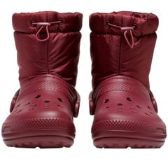 Naisten talvikengät Crocs Classic Vuorattu neo Puff 206630 612 40685, punainen hinta ja tiedot | Naisten saappaat | hobbyhall.fi